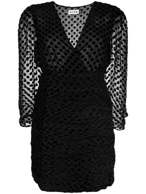 Rixo polka dot-print minidress - Black