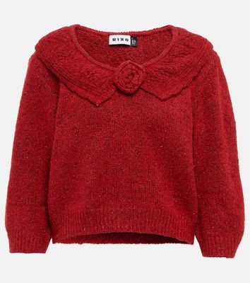 Rixo Serenity metallic-knit sweater
