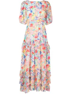 Rixo Shireen floral-print midi dress - Multicolour