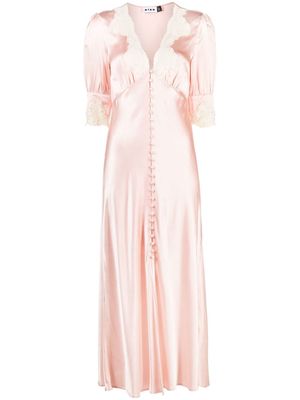 Rixo Simone lace-trimmed dress - Pink