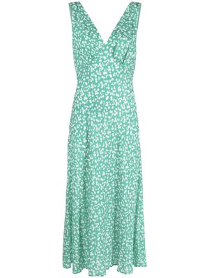 Rixo V-neck midi dress - Green