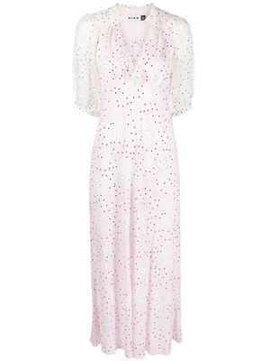 Rixo V-neck midi dress - Pink
