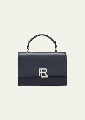 RL Flap Leather Top-Handle Bag