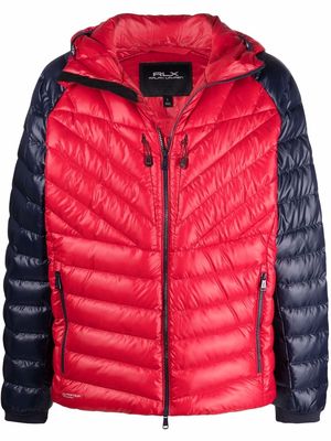 RLX Ralph Lauren colour-block padded down jacket - Red