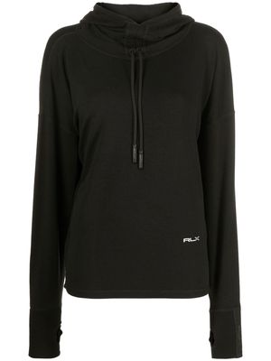 RLX Ralph Lauren cowl-neck drawstring hoodie - Black