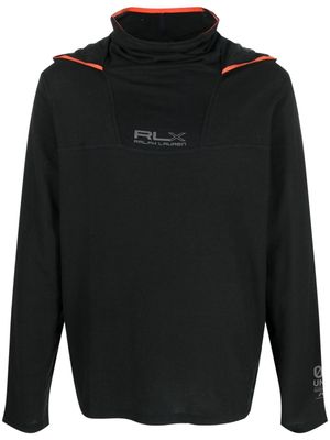 RLX Ralph Lauren high-neck long-sleeve hoodie - Black