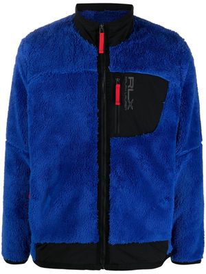 RLX Ralph Lauren high-neck panelled bomber jacket - Blue