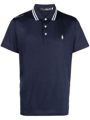 RLX Ralph Lauren logo-embroidered cotton polo shirt - Blue