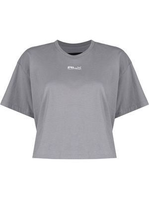 RLX Ralph Lauren logo print cropped T-shirt - Grey