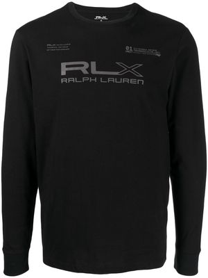 RLX Ralph Lauren logo-print long-sleeve T-shirt - Black