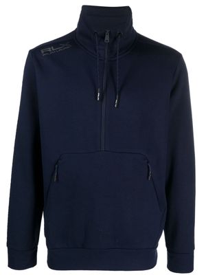 RLX Ralph Lauren logo-print zip-up sweatshirt - Blue