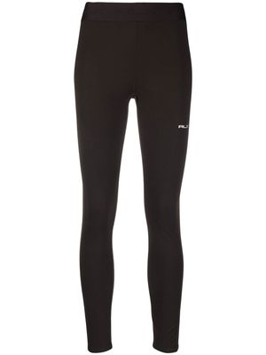 RLX Ralph Lauren logo-waist cropped leggings - Brown