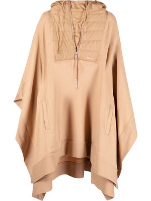 RLX Ralph Lauren quilted-panel logo-embroidered poncho - Neutrals
