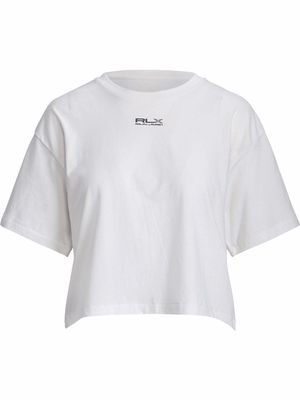 RLX Ralph Lauren RLX logo print cropped T-shirt - White