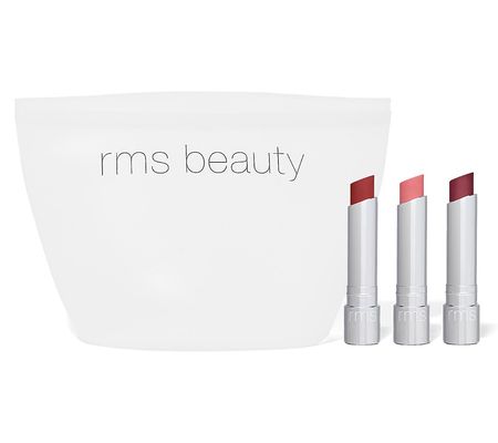 rms beauty Tinted Daily Lip Balm Holiday Trio with Bag