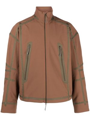 ROA contrast-trim softshell hiking jacket - Brown