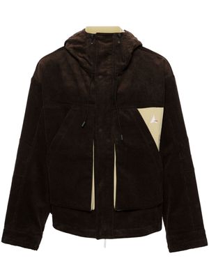 ROA corduroy hooded jacket - Brown