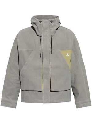 ROA corduroy hooded jacket - Grey