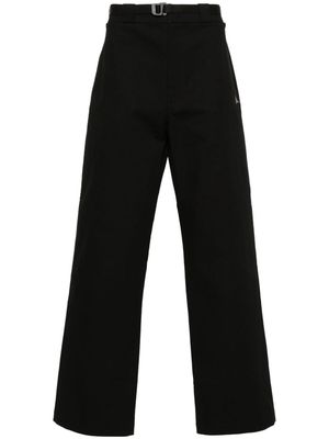 ROA embroidered-logo straight-leg trousers - Black