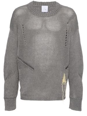 ROA intarsia-knit logo jumper - Grey