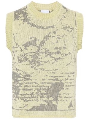 ROA intarsia-knit vest - Green