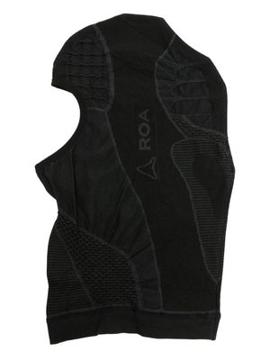 ROA intarsia-logo 3D-knit balaclava - Black