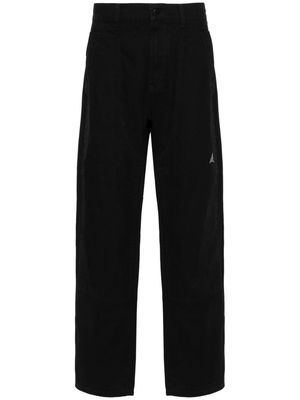 ROA logo-embroidered canvas trousers - Black