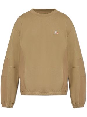 ROA logo-embroidered panelled sweatshirt - Neutrals