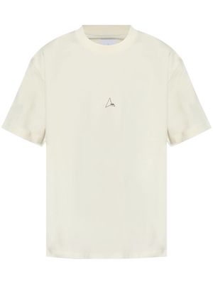 ROA logo-print cotton T-shirt - Neutrals