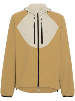 ROA logo-print hooded windbreaker jacket - Neutrals