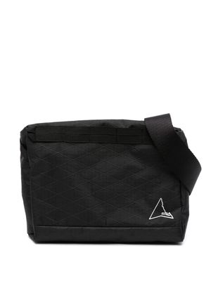 ROA logo-print ripstop shoulder bag - Black