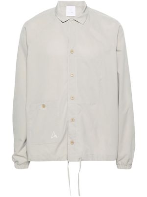 ROA perforated checked shirt - Neutrals