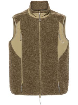 ROA Polar zip-up fleece gilet - Green