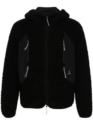 ROA sherpa fleece hooded jacket - Black