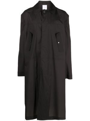ROA single-breasted button-fastening coat - Black