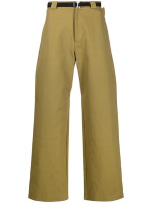 ROA wide-leg cotton trousers - Green