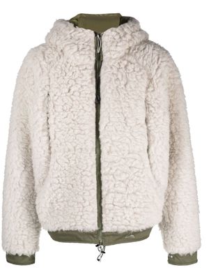 ROA zip-up hooded fleece jacket - Neutrals
