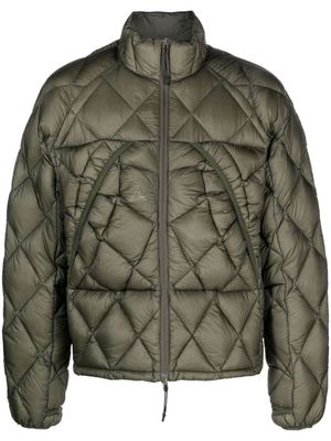 ROA zip-up quilted down jacket - Green