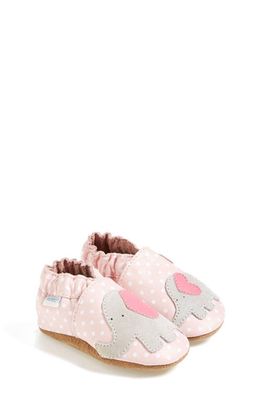 Robeez 'Little Peanut' Crib Shoe in Pastel Pink