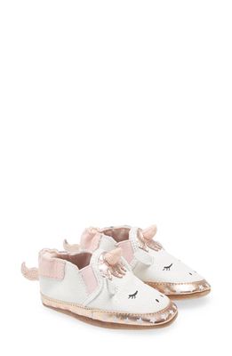 Robeez® Evie Crib Shoe in White