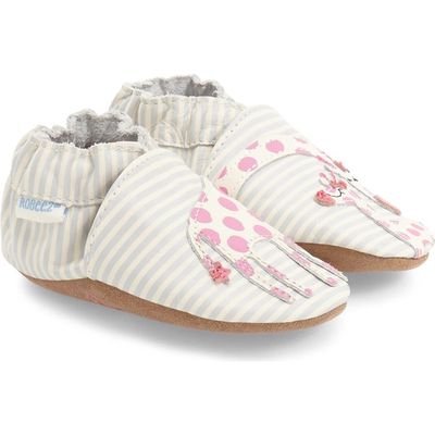 Robeez® 'Reaching for the Stars' Giraffe Crib Shoe in Beige 