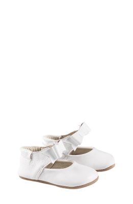 Robeez® Sofia Bow Mary Jane Crib Shoe in White 