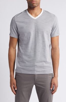 Robert Barakett Brewer Slim Fit Cotton V-Neck T-Shirt in Grey 