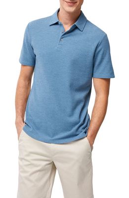 Robert Barakett Cloverdale Waffle Knit Polo in Blue 