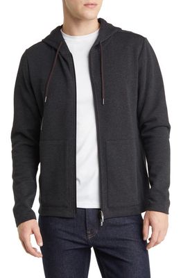 Robert Barakett Fallwood Zip Hoodie in Asphalt