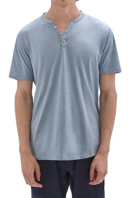 Robert Barakett Francis Short Sleeve Henley T-Shirt in Blue