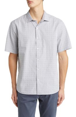 Robert Barakett Good Spring Short Sleeve Button-Up Shirt in Grey