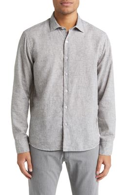 Robert Barakett Martense Cotton Button-Up Shirt in Grey