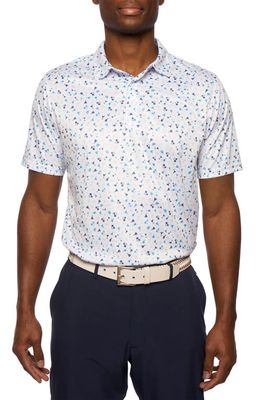 Robert Graham Drink & Sail Short Sleeve Performance Polo in White