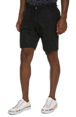 Robert Graham Floral Tiger Beach-to-Bar Shorts in Black